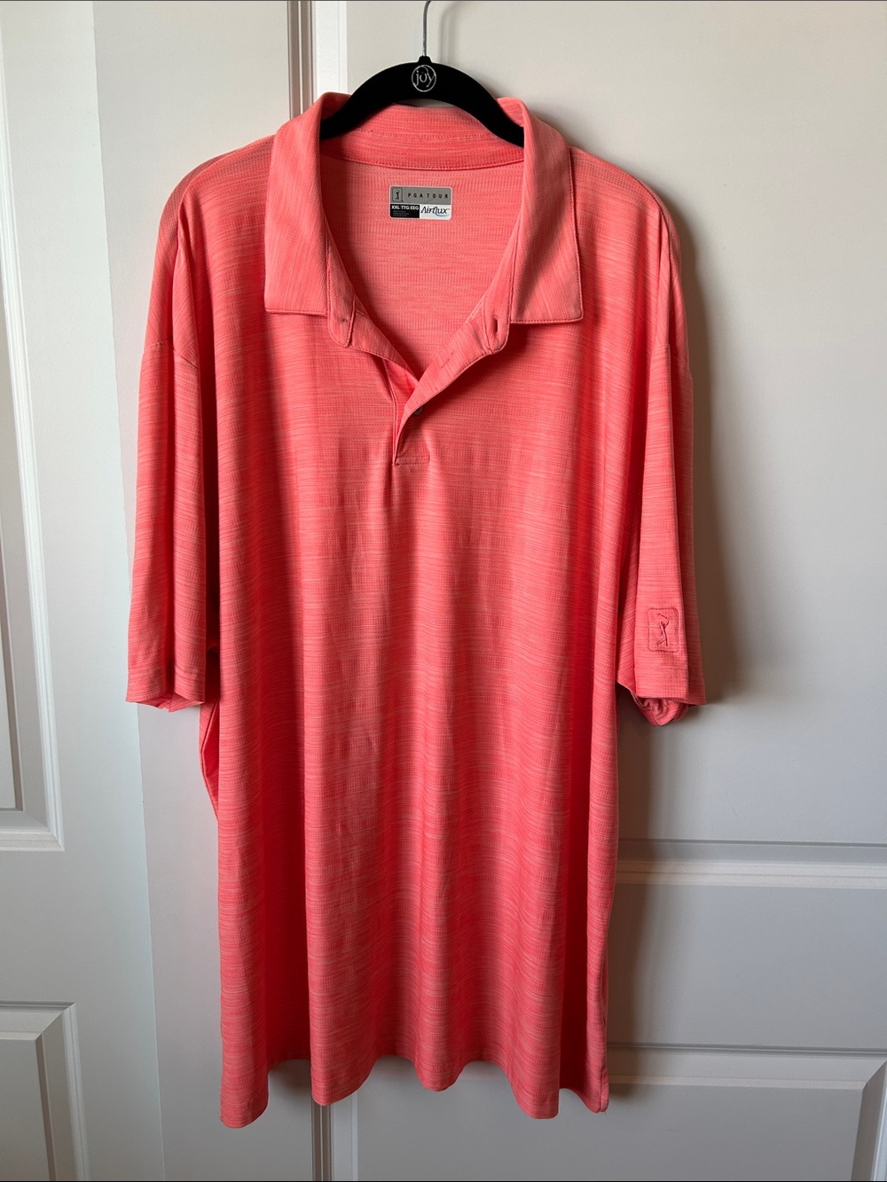 PGA Tour Airflux Men’s Coral Polo Shirt XXL